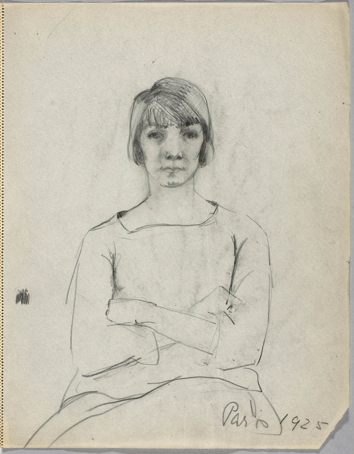 Art Canada Institute, Prudence Heward, Figure Study, 1925, Sketchbook 3