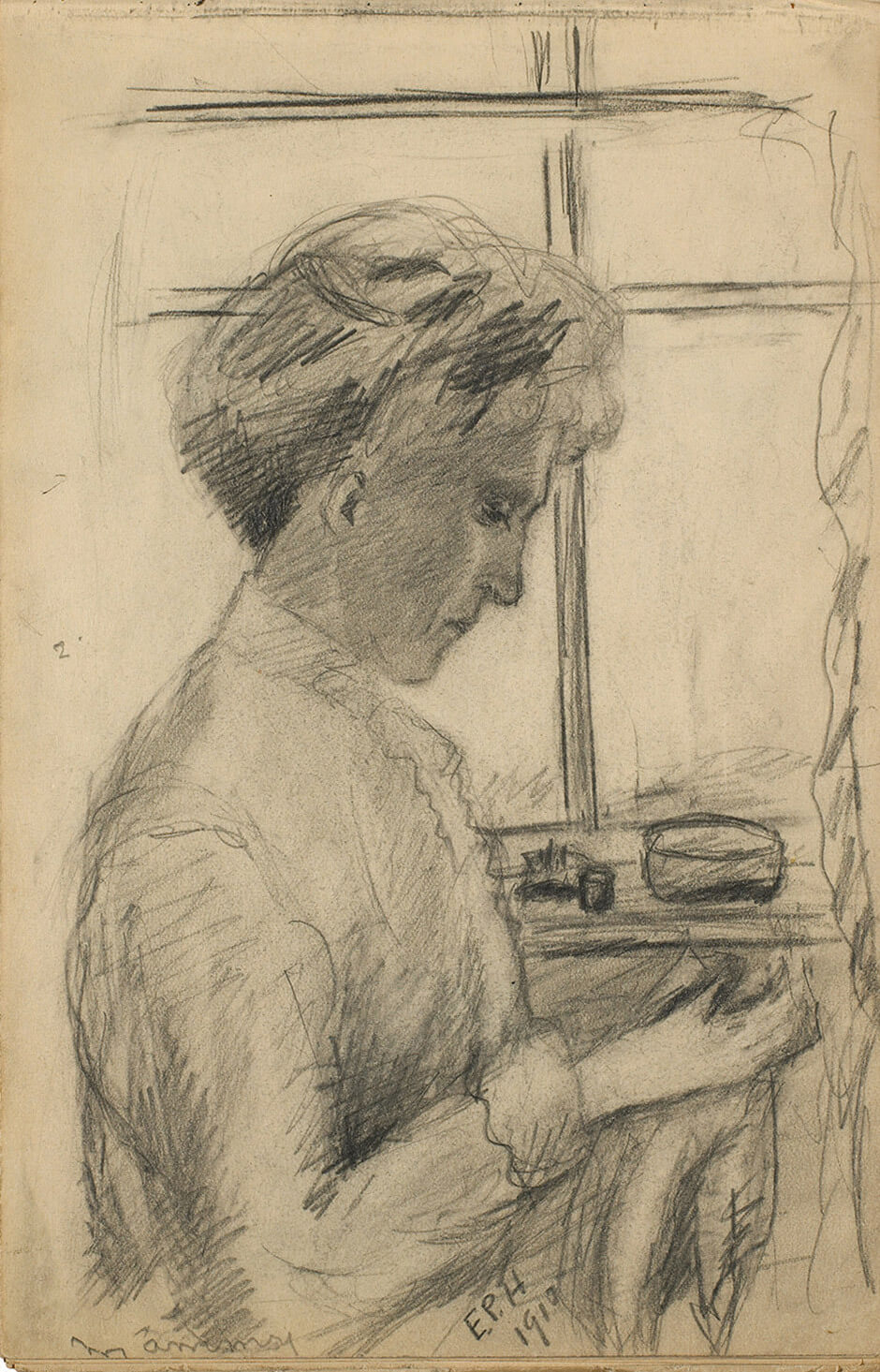 Art Canada Institute, Prudence Heward, Mommsy, 1910, Sketchbook 1