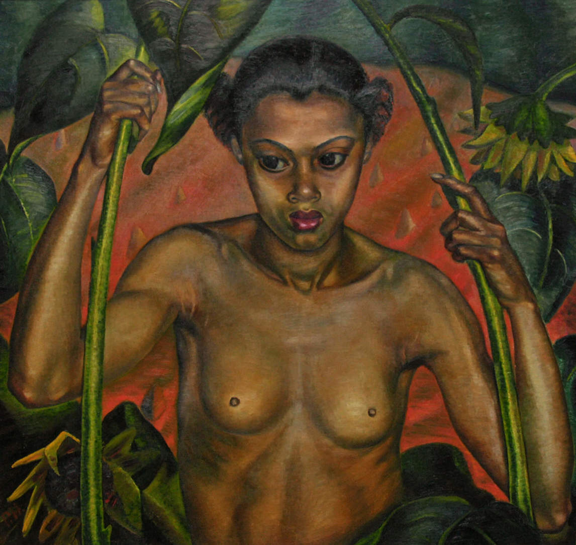 Art Canada Institute, Prudence Heward, Negress with Sunflowers, c. 1936