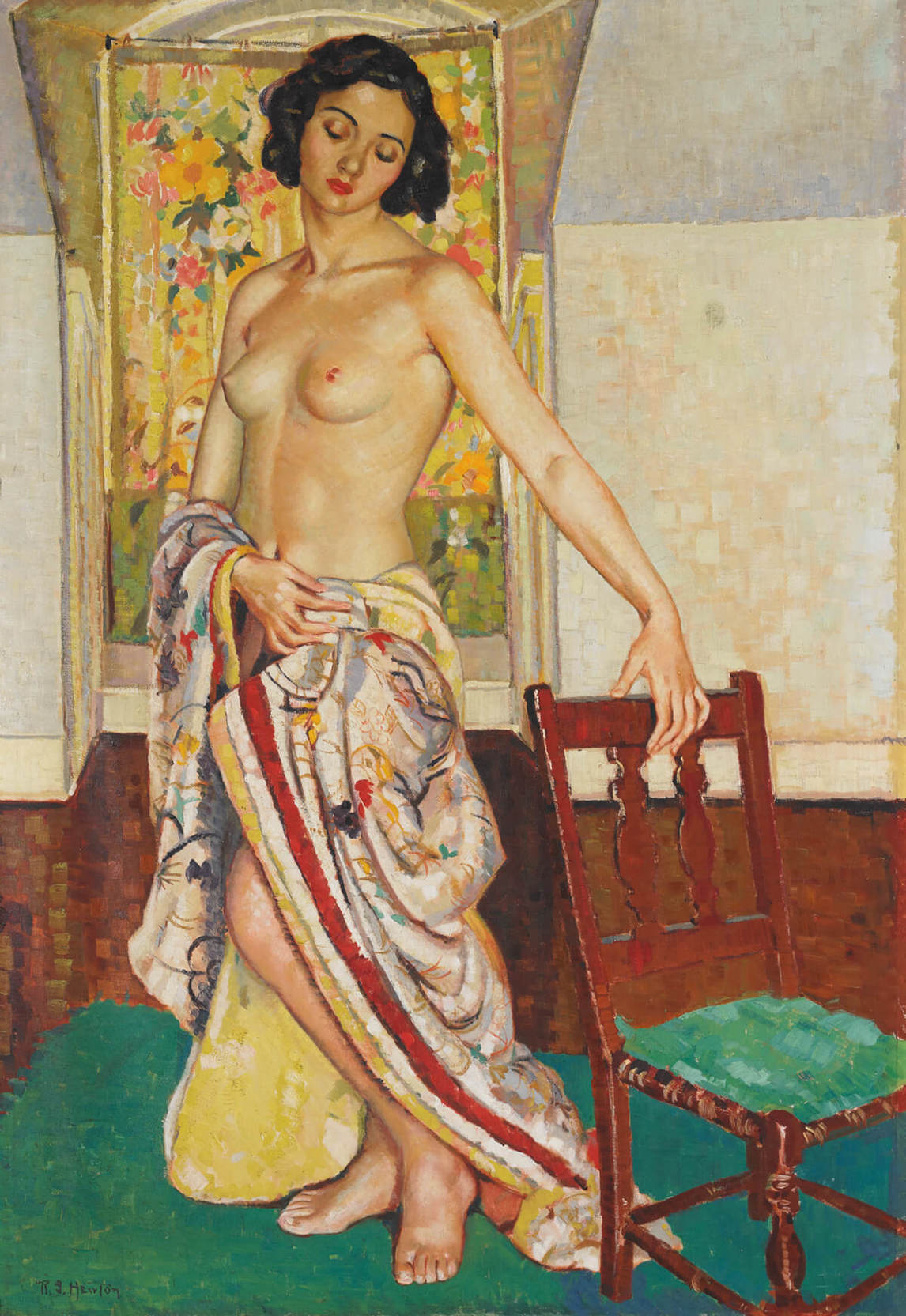 Art Canada Institute, Semi-Draped Nude in the Artist’s Studio, n.d., by Randolph Hewton