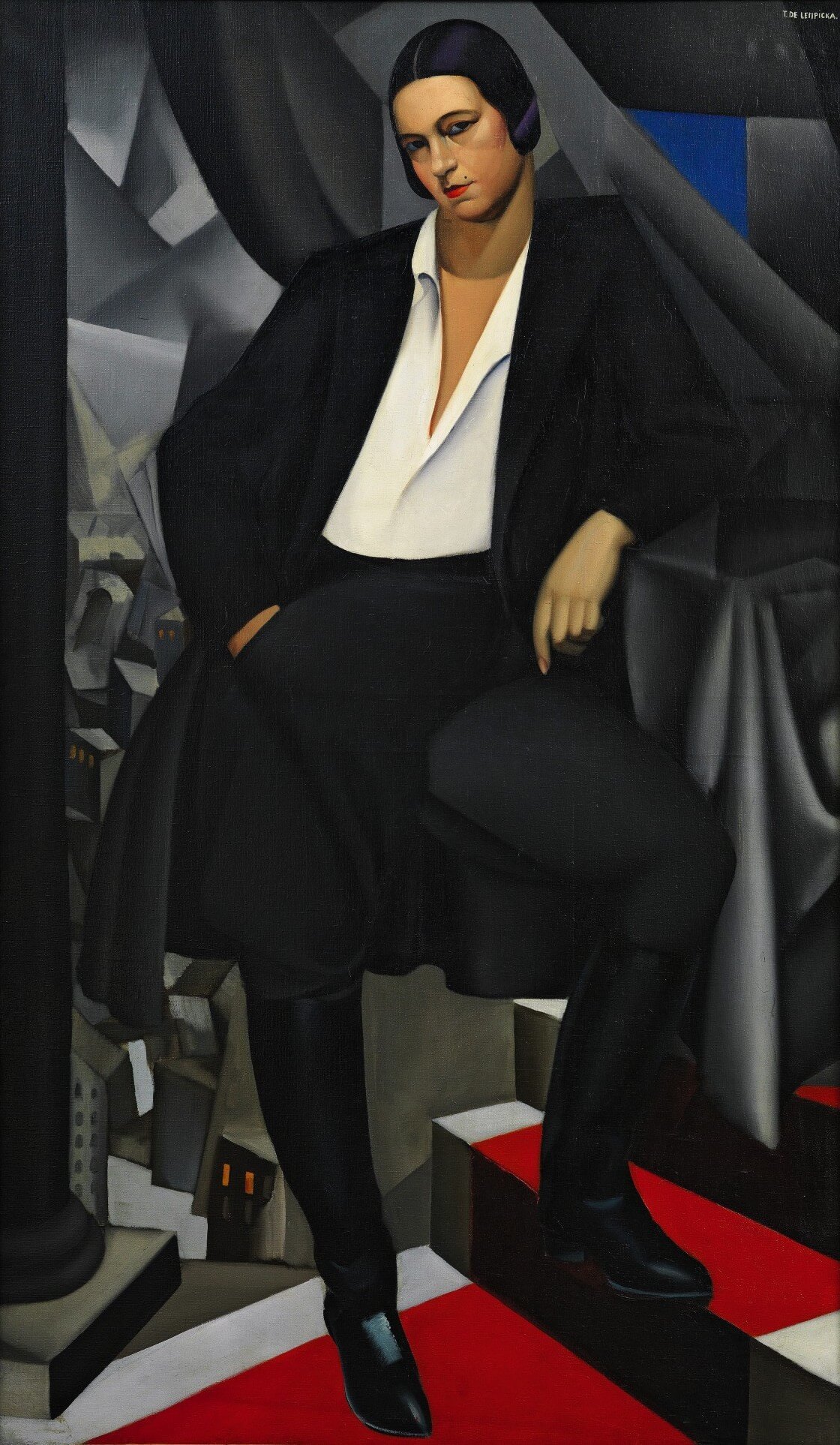 Art Canada Institute, Portrait of the Duchess de La Salle, 1925, by Tamara de Lempicka