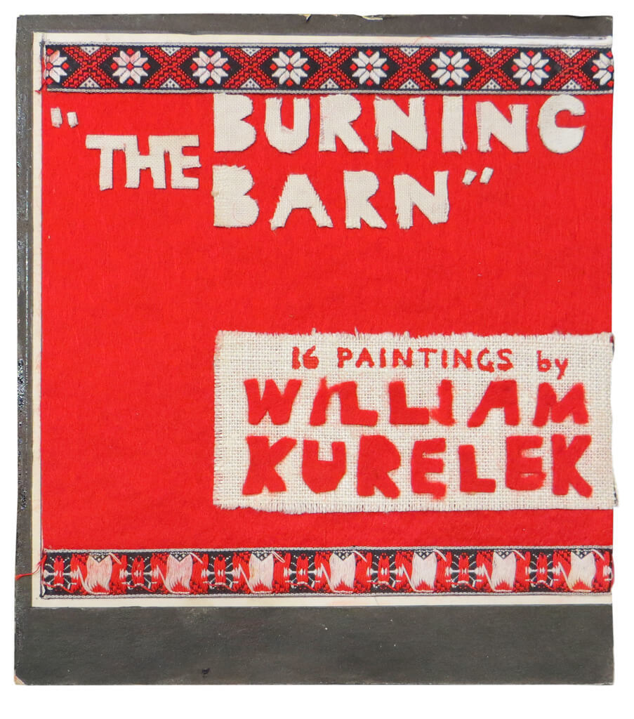 Art Canada Institute, William Kurelek, Exhibition poster design for The Burning Barn, c. 1969