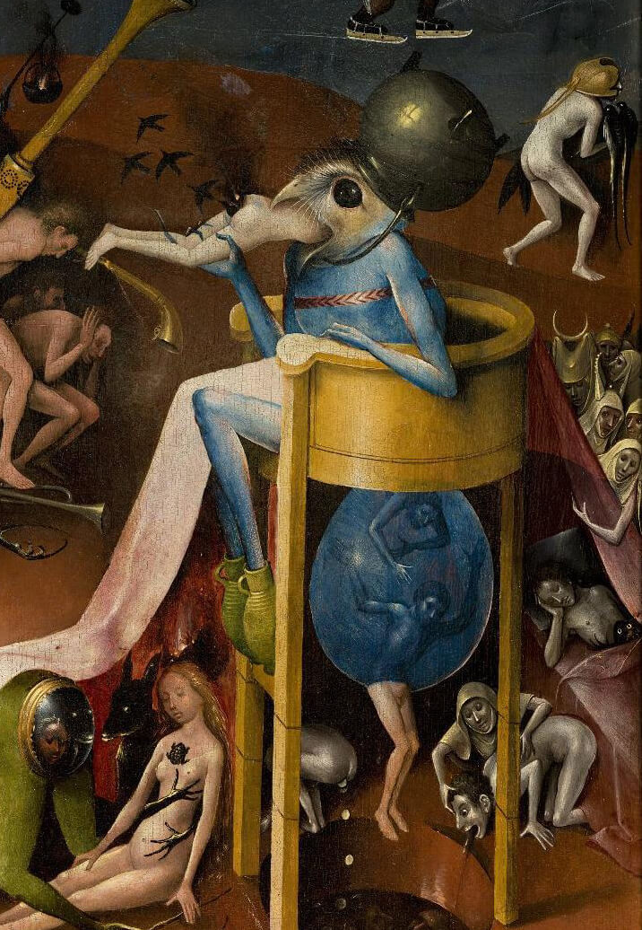 Art Canada Institute, William Kurelek, Hieronymus Bosch, The Garden of Earthly Delights (detail), 1490–1500