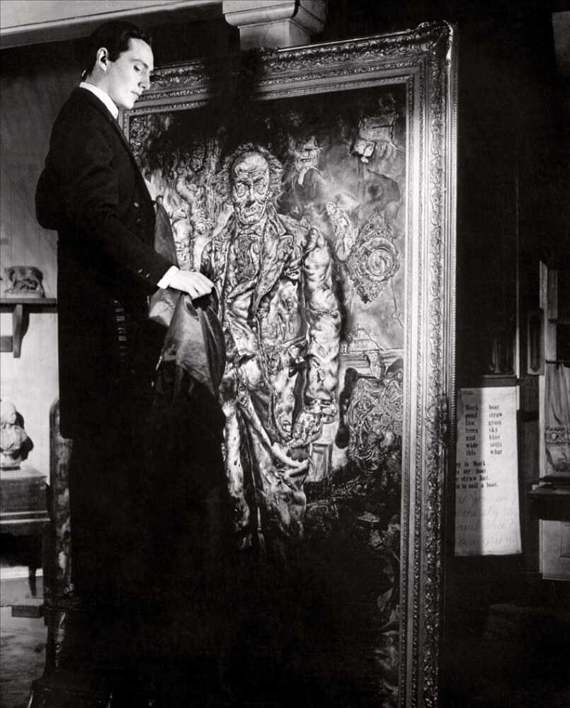 Art Canada Institute, William Kurelek, Video still from The Picture of Dorian Gray, 1945.