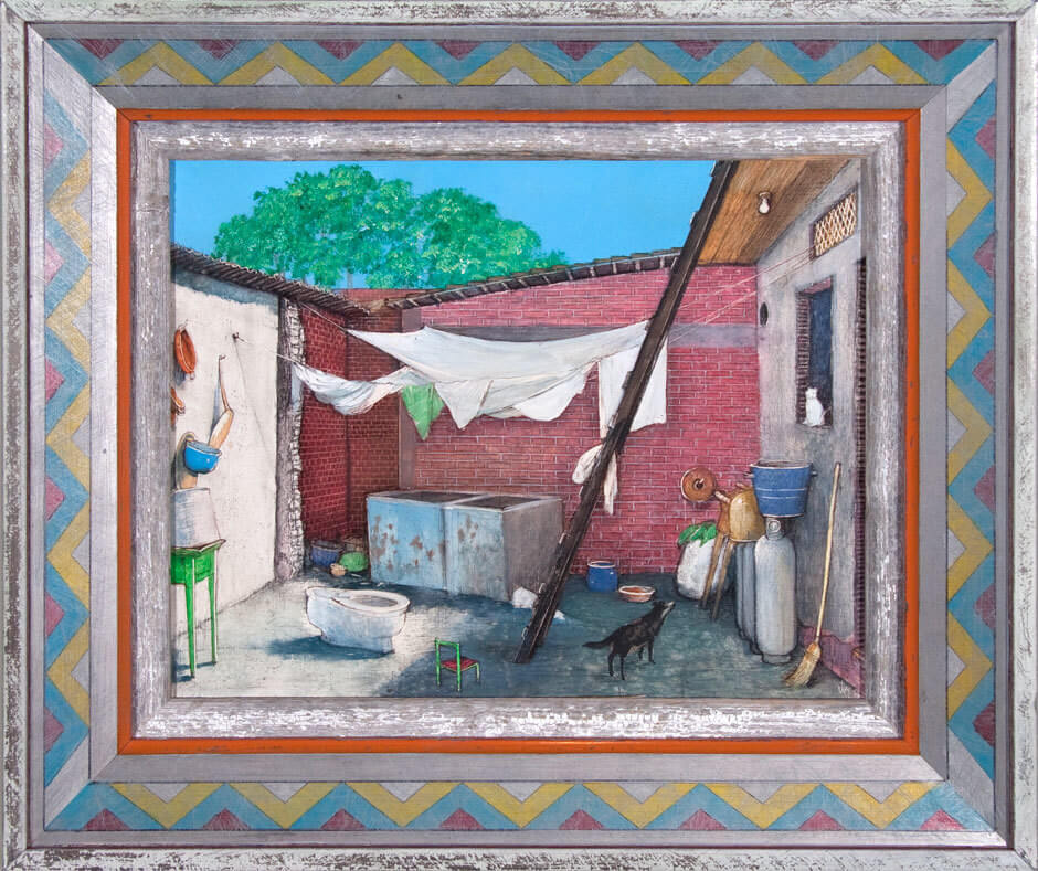 Art Canada Institute, William Kurelek,  A Poor Mexican Courtyard, 1976