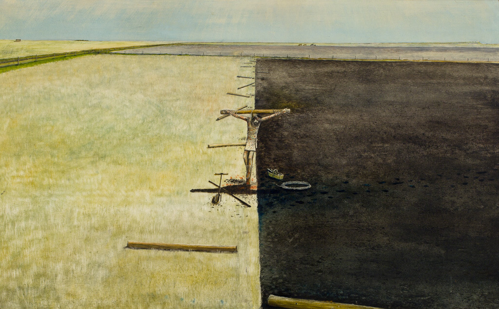 Art Canada Institute, William Kurelek, Dinnertime on the Prairies, 1963