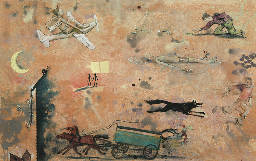 Art Canada Institute, William Kurelek, Farm Boy’s Dreams, 1961