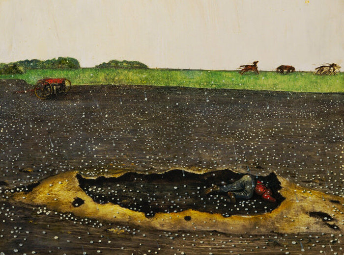 William Kurelek, Tempête de grêle en Alberta, 1961