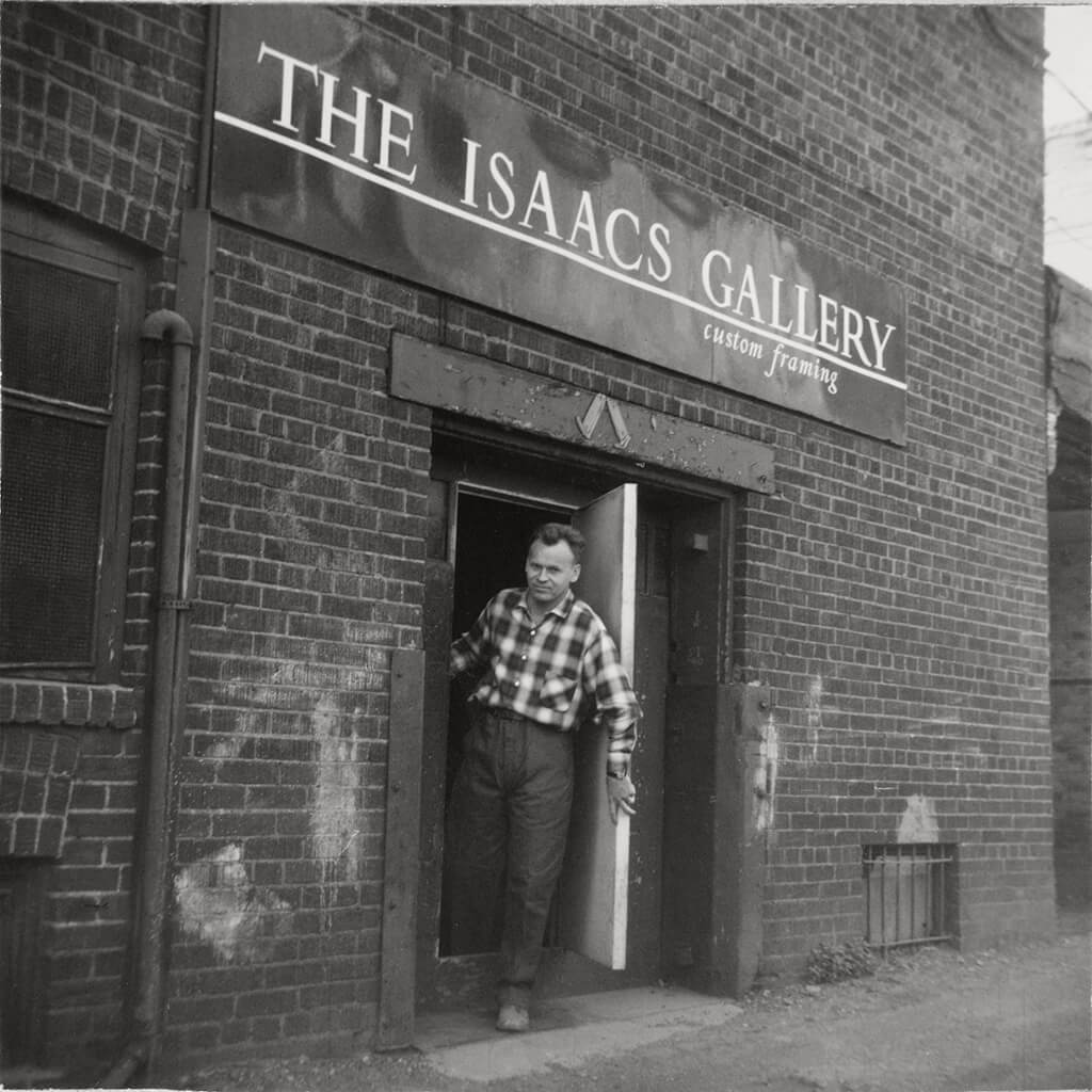 Art Canada Institute, William Kurelek, at the Isaacs Gallery frame shop, c. 1959