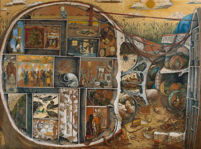 William Kurelek, Le labyrinthe, 1953