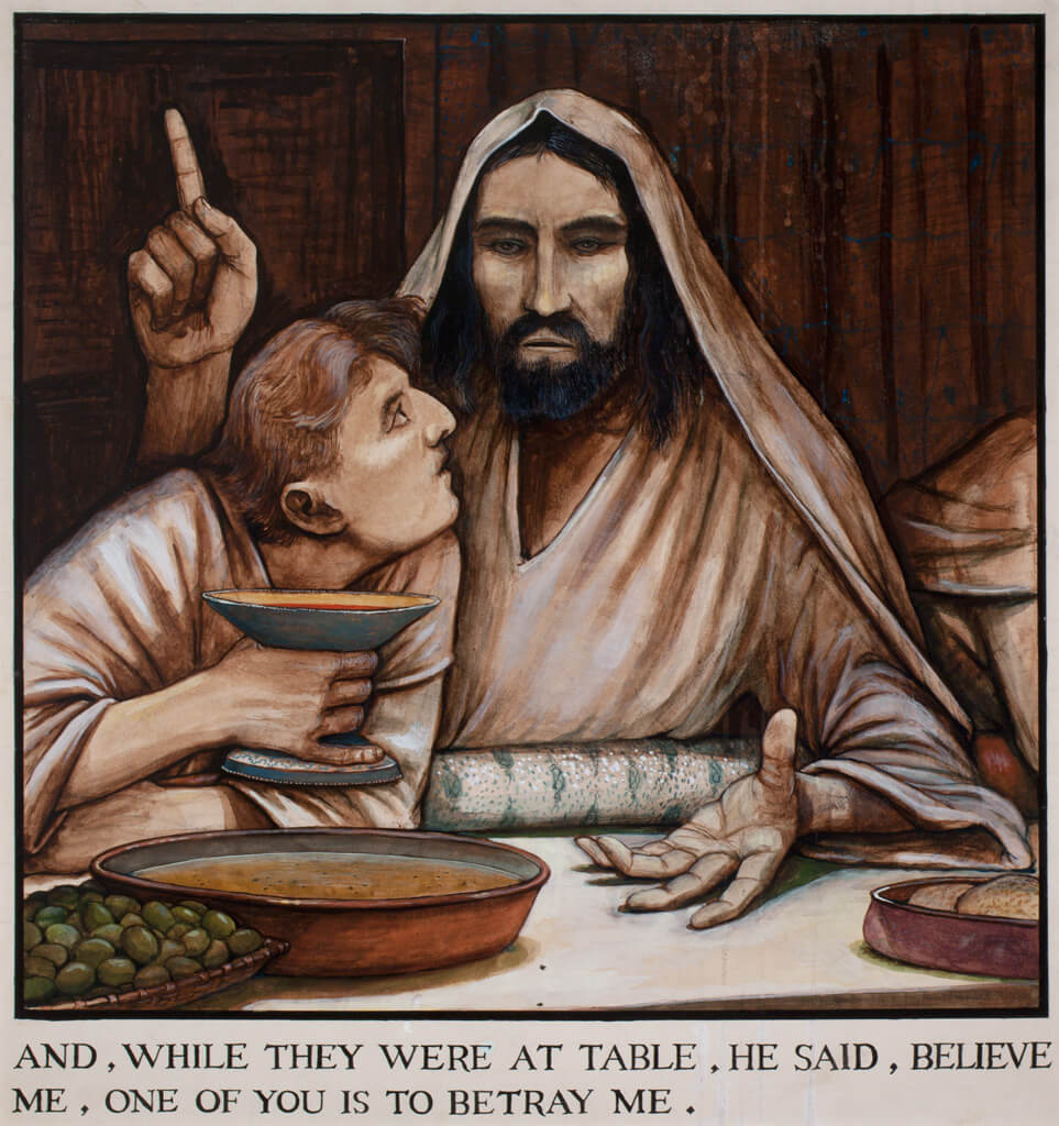 Art Canada Institute, William Kurelek, The Passion of Christ (And, While They Were at Table, He Said, Believe Me, One of You Is to Betray Me), 1960-1963