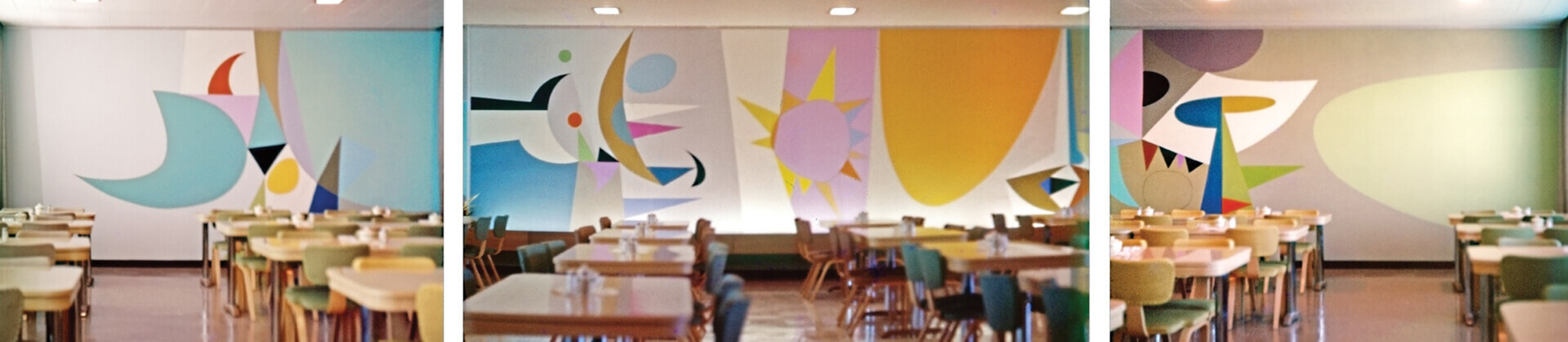 Oscar Cahén, Multi-part Mural, Staff Lounge and Cafeteria of the Imperial Oil Executive Office Building, Toronto, 1956