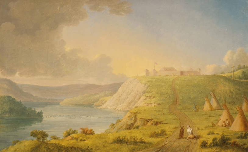 Paul Kane, Fort Edmonton, Compagnie de la Baie d’Hudson; Cris des Plaines, Assiniboines, v.1849-1856