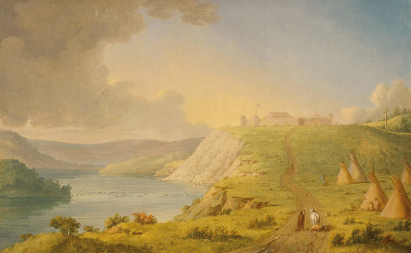 Paul Kane, Fort Edmonton, Compagnie de la Baie d’Hudson; Cris des Plaines, Assiniboines, v.1849-1856