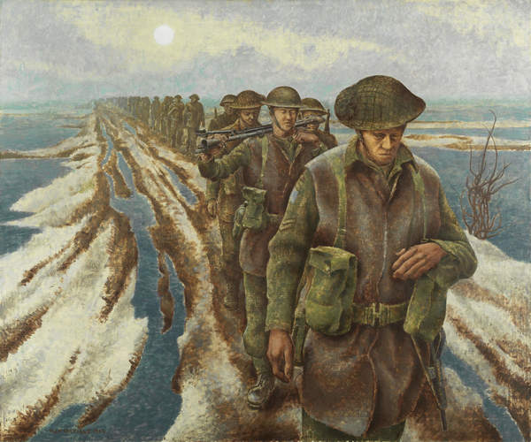 Alex Colville, Infanterie, près de Nimègue, Hollande, 1946