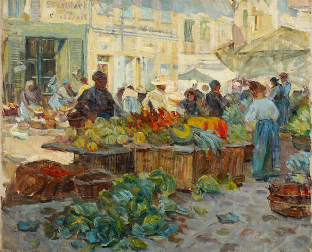 Helen McNicoll, Place du marché, 1910