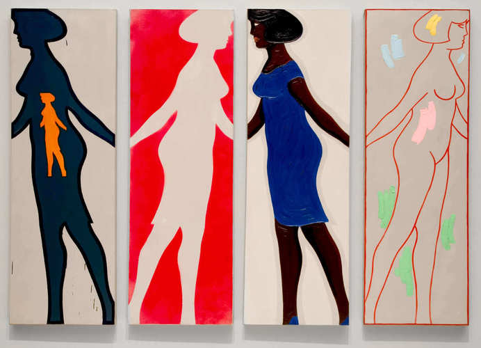 Art Canada Institute, Michael Snow, Four Grey Panels and Four Figures, 1963