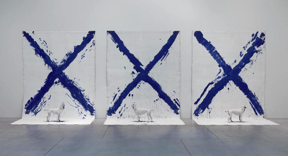 Installation view of General Idea, XXX (bleu), 1984