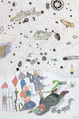 Shuvinai Ashoona et John Noestheden, Collaboration sans titre, 2008