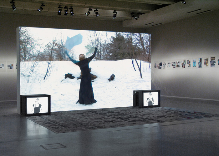 Luis Jacob, Une danse pour ceux d’entre nous dont le cœur s’est transformé en glace, inspirée par la chorégraphie de Françoise Sullivan et la sculpture de Barbara Hepworth (avec addition de communications en langage des signes), 2007