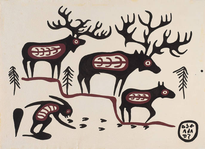 Art Canada Institute, Norval Morrisseau, Moose Dream Legend, 1962