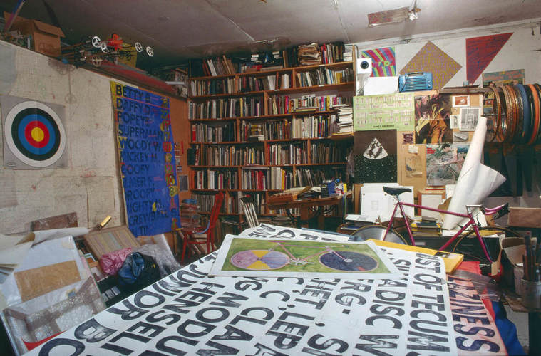 Curnoe’s studio in 1988, photograph by Ian MacEachern