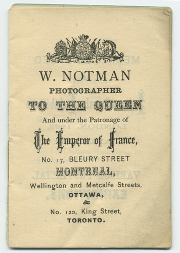 Page couverture du livret, Photography: Things You Ought to Know, de William Notman, après 1867