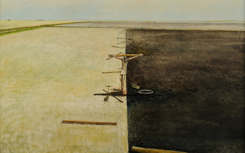 William Kurelek, Dinnertime on the Prairies, 1963
