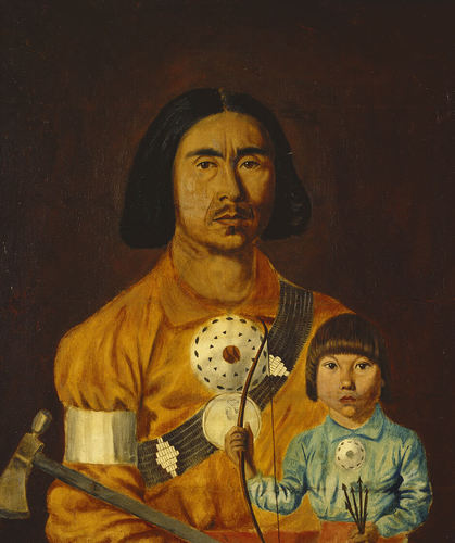 Zacharie Vincent, Zacharie Vincent et son fils Cyprien, v.1851