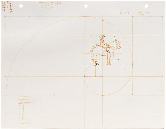 Alex Colville, Study for St. Croix Rider, December 30–31, 1996