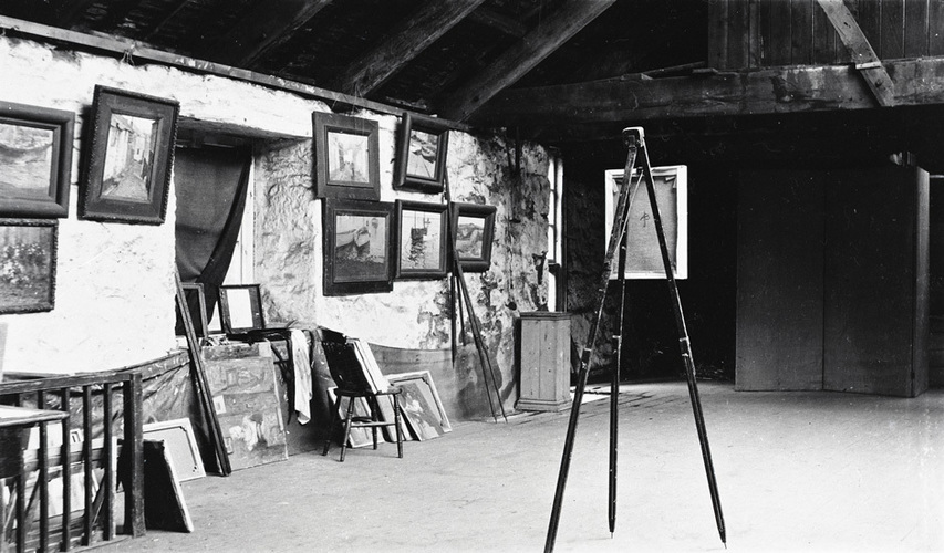 Helen McNicoll’s studio in St. Ives, Cornwall, c.1906