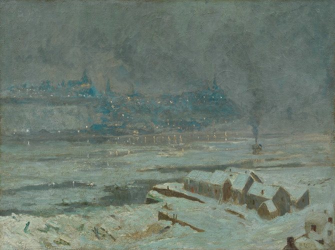 Maurice Cullen, Soirée d’hiver, Québec, v.1905