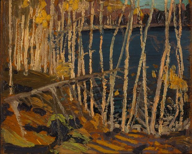Tom Thomson, Lac bleu : esquisse pour « Dans le Nord », 1915