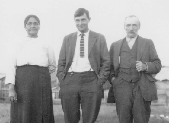 Cecilia, Marvin et August (senior) Baker