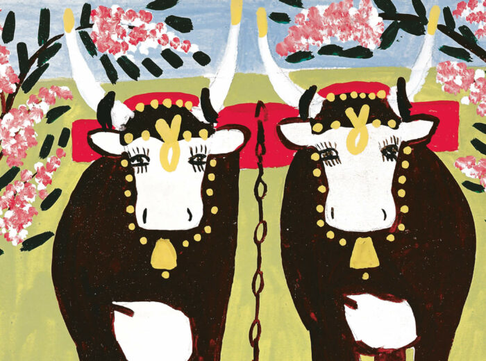 Bœufs au printemps [Deux bœufs avec joug]), vers les années 1960