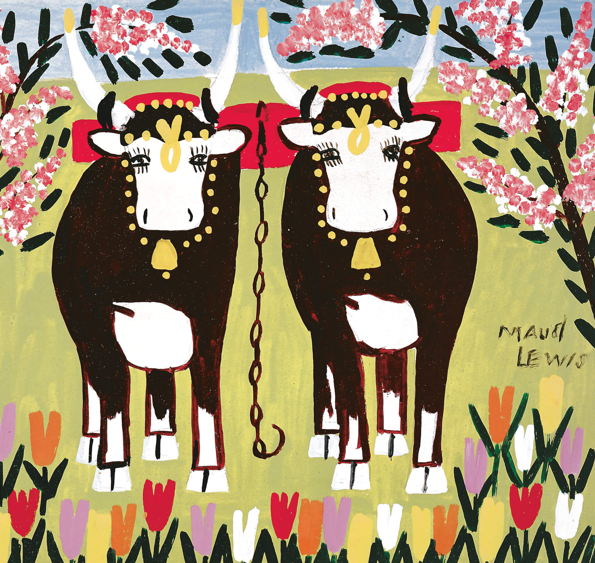 Oxen in Spring [Two Oxen with Yoke], c.1960s