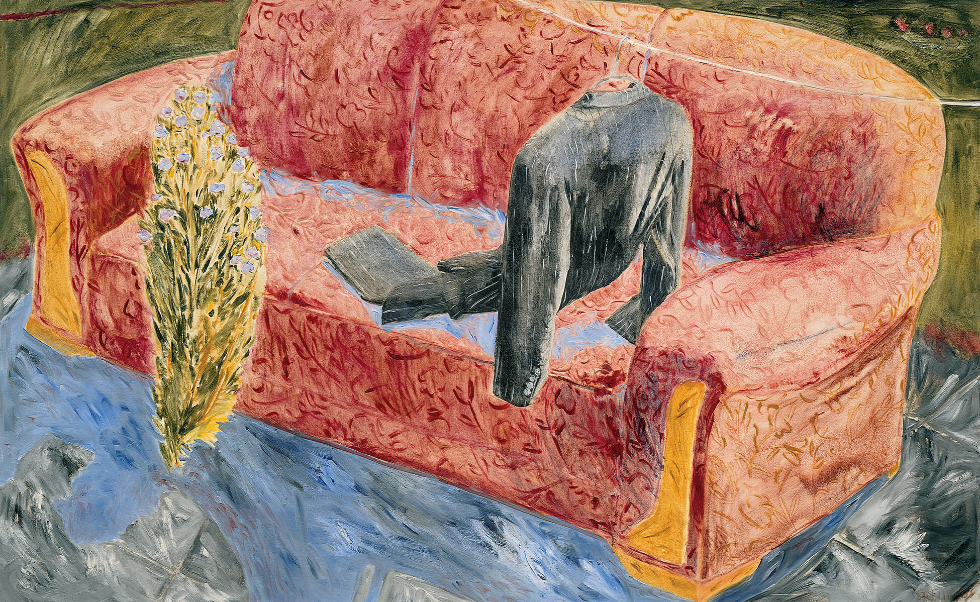 Gathie Falk, Soft Couch with Suit, 1986