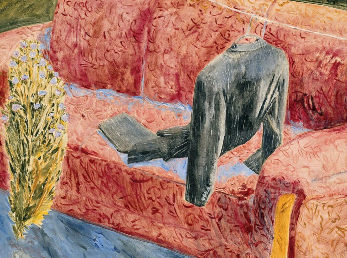 Gathie Falk, Soft Couch with Suit, 1986