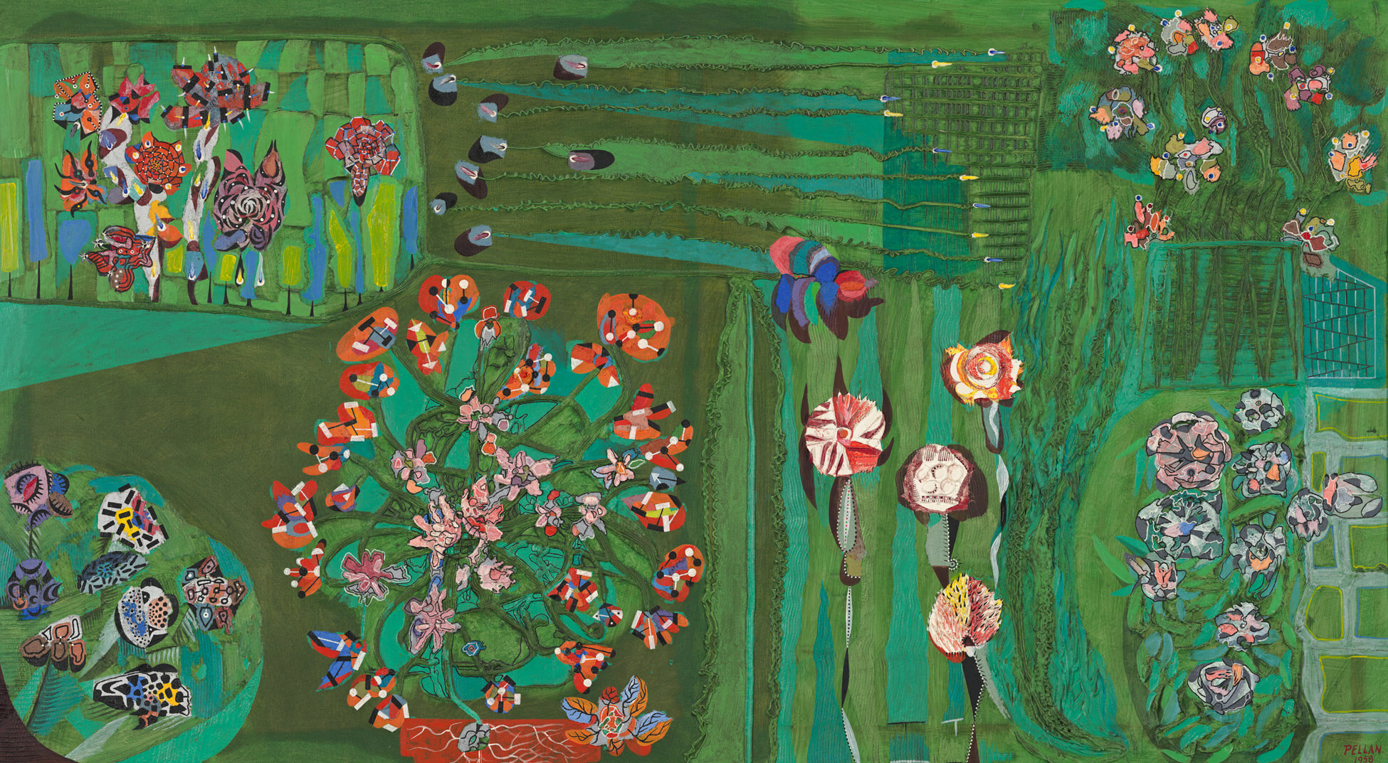 Alfred Pellan, Jardin vert (Green Garden), 1958