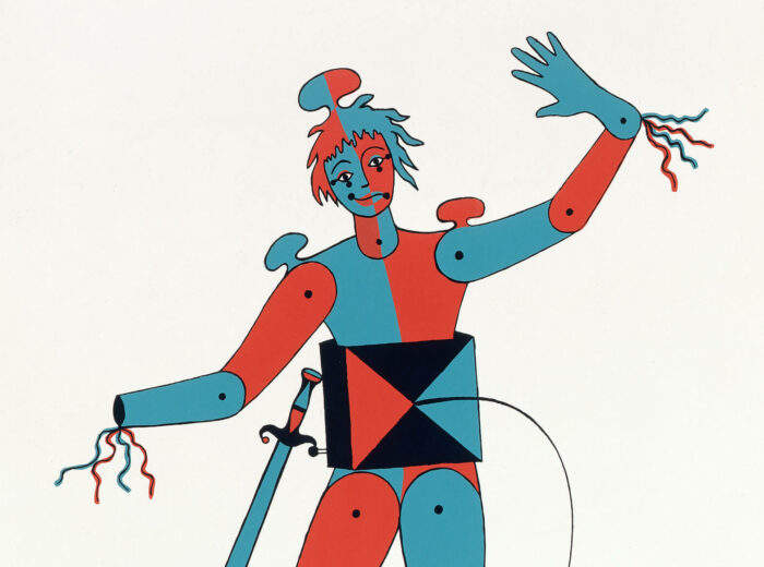 Alfred Pellan, Sire André, from the artist’s book, Sept costumes et un décor pour « La nuit des rois » de Shakespeare, 1971