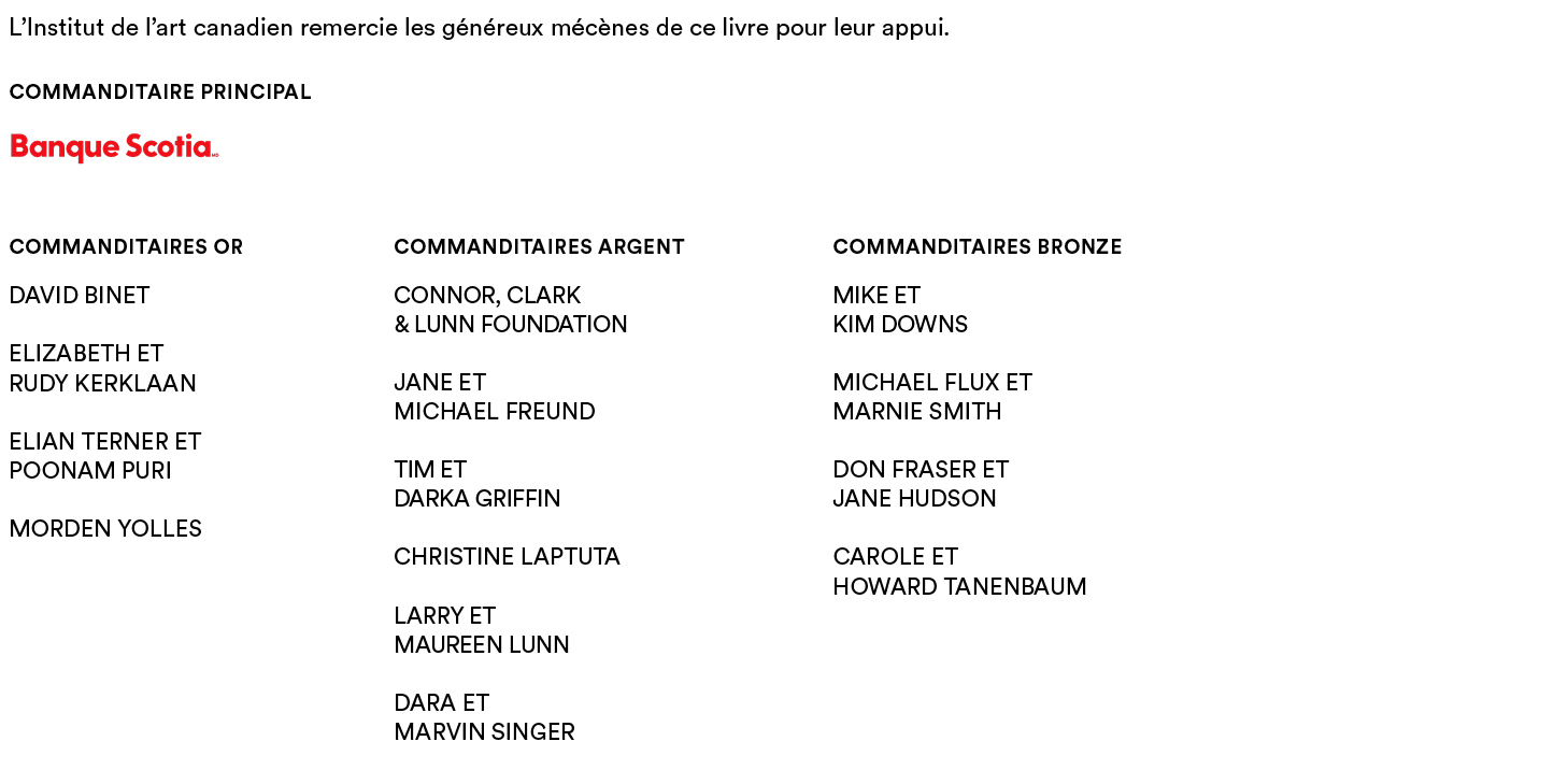 Nos commanditaires