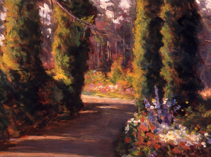 Sophie Pemberton, Driveway of Moulton Combe, Oak Bay, 1921 